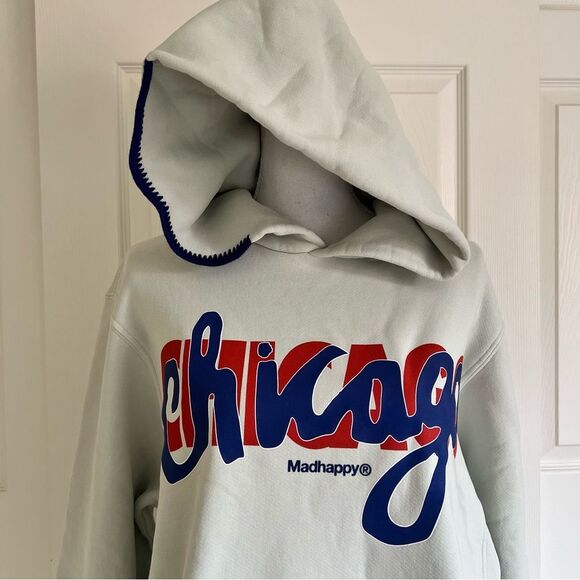 Madhappy Chicago Exclusive Unisex Cotton Fleece Hoodie in Murmur Large NEW - Picture 3 of 8